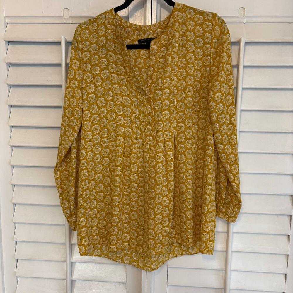 Banana Republic Gold‎ Floral Blouse Size Small